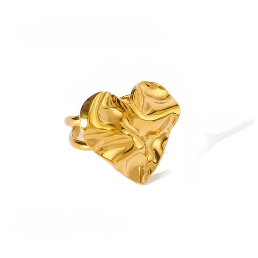 Big Heart Adjustable Ring