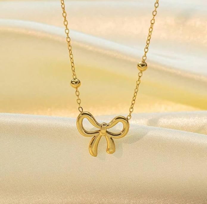 Bow Necklace & Studs Combo