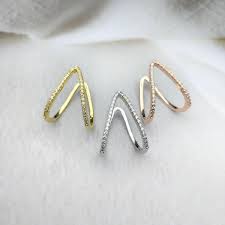 Statement V Shape Adjustable Ring